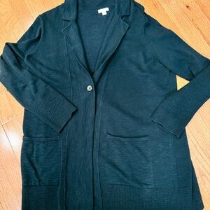 J. Jill Navy Single-Button Cardigan